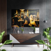 Marilyn, Elvis, Humphrey, James Brushed Aluminium Dibond Wall Art.
